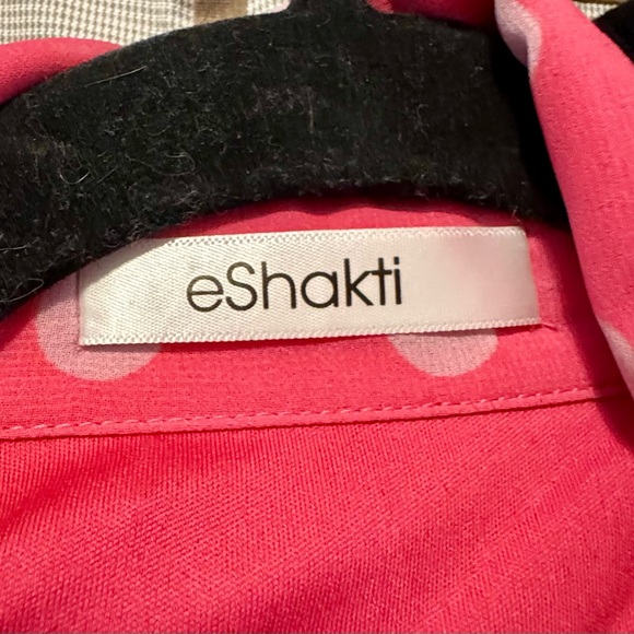 eShakti Fuchsia Polka Dot Midi Dress - Picture 2 of 9